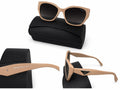 Oversized Beige Cat-Eye Sunglasses