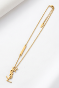 Gold-Tone Interlocking Letter Pendant Necklace
