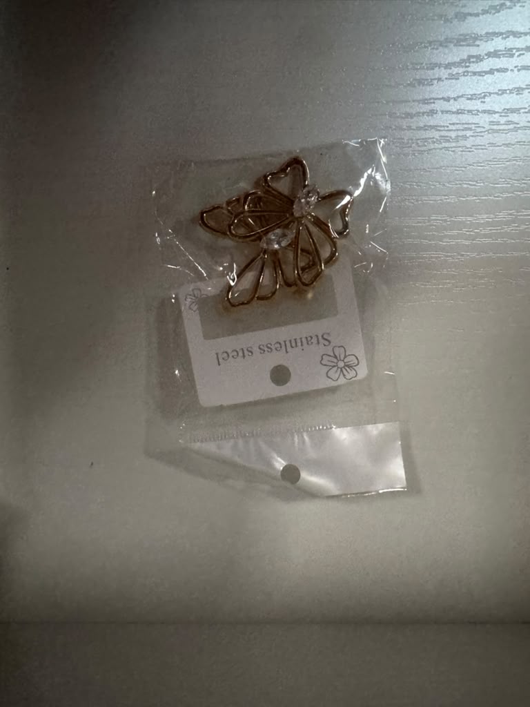 Gold-Tone Openwork Butterfly Earrings